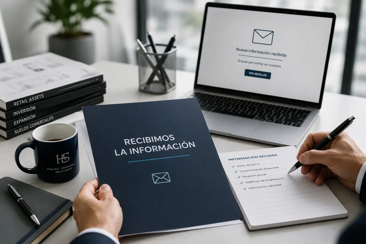 Recepción y revisión inicial de información de una operación inmobiliaria